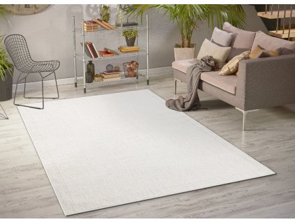 Moderní bezvlasý koberec Giori - typ 9 - krémový