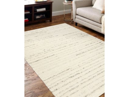 Moderní koberec Lapen - pruhy - krémový