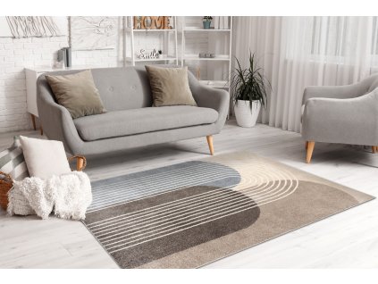 Kusový koberec Fusion - vzor 8 - hnědý