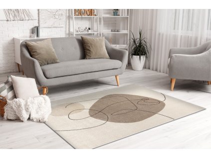 Kusový koberec Fusion - vzor 27 - béžový