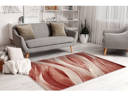 Kusový koberec Fusion - vzor 14 - červený