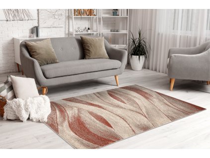 Kusový koberec Fusion - vzor 15 - terakotový