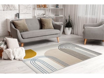 Kusový koberec Fusion - vzor 20 - béžový/žlutý