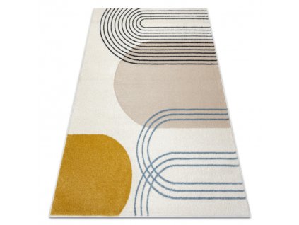 Kusový koberec Fusion - vzor 20 - béžový/žlutý