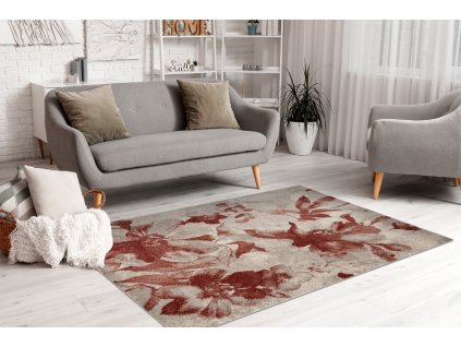 Kusový koberec Fusion - vzor 25 - červený