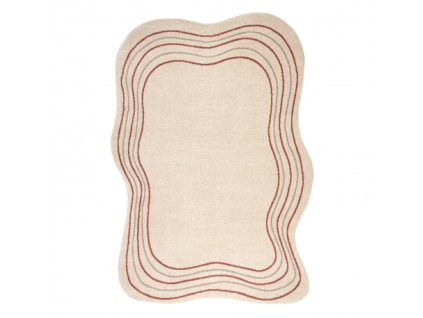 Oválný koberec Fusion - vzor 45 - béžový