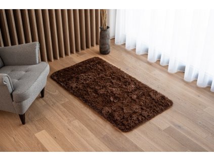 Plyšový koberec BEST - HNĚDÝ
