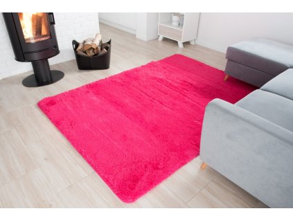 Plyšový koberec BEST - TMAVĚ RŮŽOVÝ