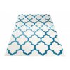 Kusový koberec MAROKO - modrý/bílý - mřížka 1
