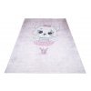 Dětský koberec Emma Kids - roztomilá kočička - růžový
