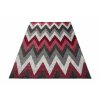 Moderní koberec Jawa - čáry 1 - šedý/červený