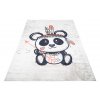 Dětský koberec Emma Kids - panda - šedý
