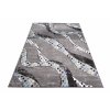 Moderní koberec Jawa - vlnky 1 - šedý/černý