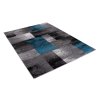 Moderní koberec Jawa - čtverce 4 - černý/modrý
