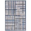 Moderní koberec Aventura - čáry 1 - šedý/modrý