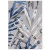 Moderní koberec Aventura - listy 2 - šedý/modrý