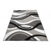 Moderní koberec Tap - vlnky 7 - šedý/bílý