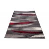 Moderní koberec Tap - obrazce 3 - šedý/červený