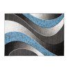 Moderní koberec Tap - vlnky 5 - modrý/šedý