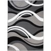 Moderní koberec Tap - vlnky 8 - šedý/bílý