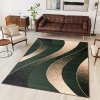 Moderní koberec Tap - vlnky 5 - krémový/zelený