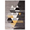 Moderní koberec Elefanta - trojúhelníky 4 - žlutý/tmavě šedý
