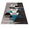 Moderní koberec Elefanta - trojúhelníky 1 - šedý/modrý