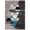 Moderní koberec Elefanta - trojúhelníky 1 - šedý/modrý