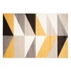 Moderní koberec Fiesta - trojúhelníky 3 - šedý/žlutý