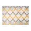 Kusový koberec Lazur - mřížka 1 - šedý/žlutý