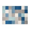 Kusový koberec Lazur - čtverce 1 - modrý/šedý