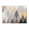 Kusový koberec Lazur - trojúhelníky 1 - šedý/žlutý