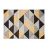 Kusový koberec Lazur - trojúhelníky 5 - černý/žlutý