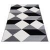 Moderní koberec Laila - geometrické tvary - bílý/černý