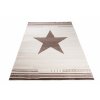 Kusový koberec MAROKO - hvězda - krémový/hnědý