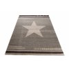 Kusový koberec MAROKO - hvězda - hnědý/černý