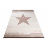 Kusový koberec MAROKO - hvězda - krémový