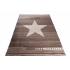 Kusový koberec MAROKO - hvězda - hnědý