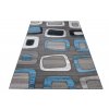 Kusový koberec Maya - geometrické tvary 2 - šedý/modrý
