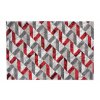 Kusový koberec Maya - vlnky 1 - šedý/červený