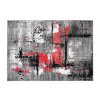 Kusový koberec Maya - abstrakt 1 - šedý/červený