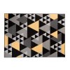 Kusový koberec Maya - trojúhelníky 2 - černý/žlutý