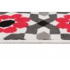 Kusový koberec Maya - květiny 1 - šedý/červený
