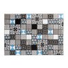 Kusový koberec Maya - geometrické tvary 5 - šedý/modrý