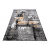 Kusový koberec Maya - abstrakt 1 - šedý/žlutý