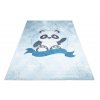 Dětský koberec Emma Kids - panda - modrý