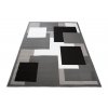 Moderní koberec Tap - čtverce 3 - tmavě šedý/bílý