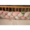 Mantinel do postýlky - světle růžový-bílý - vzor 4
