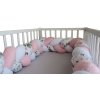 Mantinel do postýlky - světle růžový-bílý - vzor 4