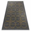 Moderní koberec Easy - zlaté kružnice 1 - šedý